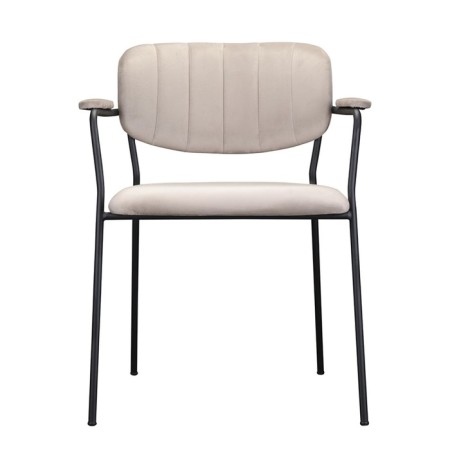 Eirill chair, 530 × 590 × 770 mm, velor, gray-beige color-13