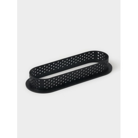 Baking forms perforated shares “oval”, set 6 pcs, plastic, 14.6 × 5.4 × 2 cm, black-2