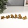 Souvenir Polystone "Golden Elephants, Drawings on the Propon" Set 6 pcs 4.7x5x33 cm