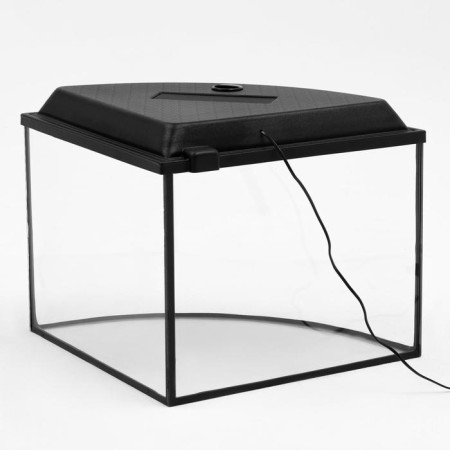 Aquarium "Sector" corner with a lid, 70 liters, 50 x 50 x 39.5/44.5 cm, black-2
