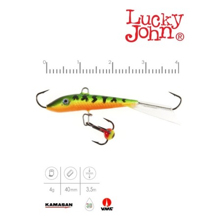 Balancir Lucky John Fin 3 + tee, 4 cm, color 20 blister-1