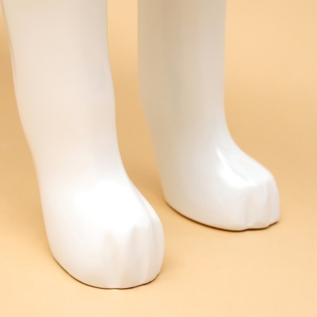 Dog mannequin, stagnant, collapsible, fiberglass, white-5