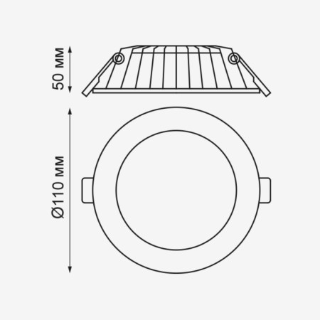 Lamp built -in Novotech. Gesso, 8W, 50x110x110 mm, white color-1