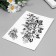 Tattoo on the body black "roses with shadows" 21x15 cm