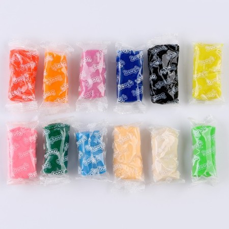 Dragon modeling dough 12 colors of 12.5 g, 3 shapes, color mix-4