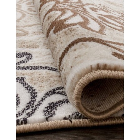 Oval carpet Merinos Valencia Deluxe, size 100x200 cm, color Cream-Brown-1