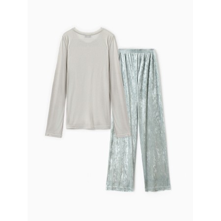 Female set (longshit and trousers) KAFTAN "velvet", 40-42, mint-11