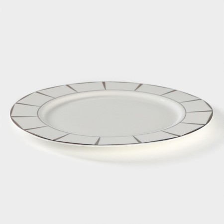 Porcelain dining Porcelain "Aurora", d = 27 cm, white color-1