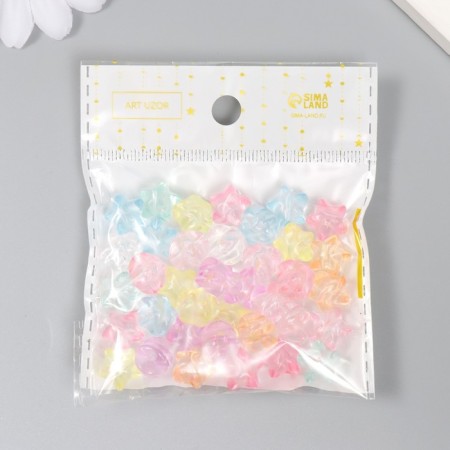 Beads for creativity plastic "Star. Color Icens" set 20 grams-2