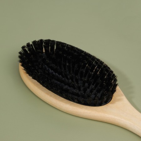 Comb with bristles, 22 × 7 cm, beige color/black-2