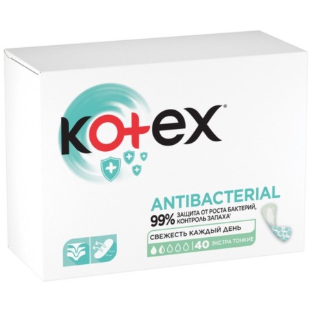 Kotex daily gaskets, antibacterial, thin extra, 40 pcs-1