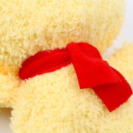 Soft toy "duck", on a key fob, size 14 cm, yellow color-2