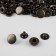 Installation button, alpha (S-shaped), d = 15 mm, black nickel color