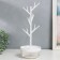 Casket with a stand for jewelry plastic "tree" white 14x36.5x14 cm