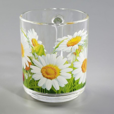 Glass mug "Flower itself", 250 ml, MIX drawing-5
