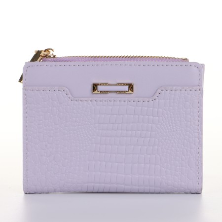 Women's wallet on the button, lilac color-2
