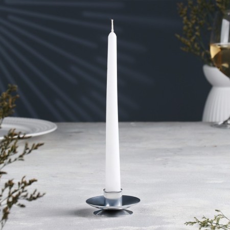Lotus 2n candlelight of metal per candle, 7.5x2.5 cm, chrome
