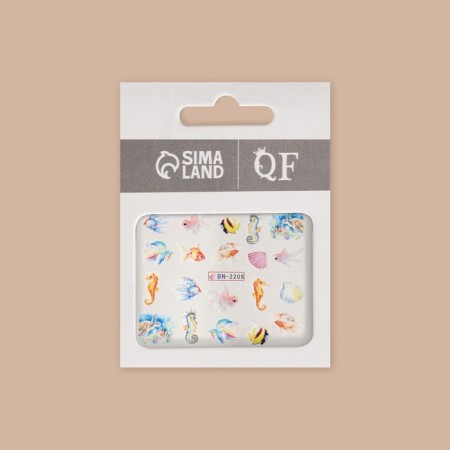 Slider - Nail Design "Fish", packing 6 pcs, multi -colored-2