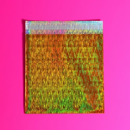 Gift holographic package with sticky tape, "starry sky", 10x10+2 cm set 5pcs-5