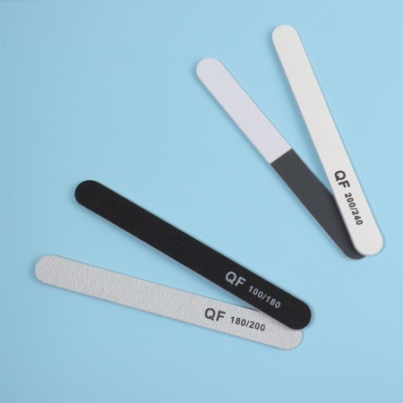 Files - emery, abrasiveness 100/180, 180/200, 200/240, 18 cm, 4 pcs, black/gray/white color-2
