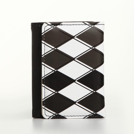 Women's wallet on the button, black color-2