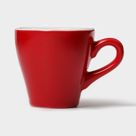 Coffee steam porcelain Magistro Coffee Time, 2 objects: a cup 80 ml, a saucer d = 12.5 cm, red color-5