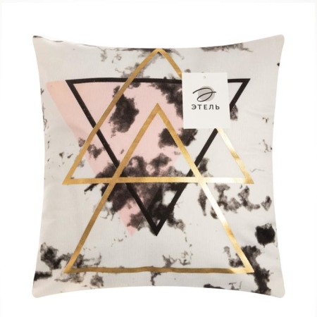Pillowcase decorative Ethel "Triangles" 40x40 cm, velor-5