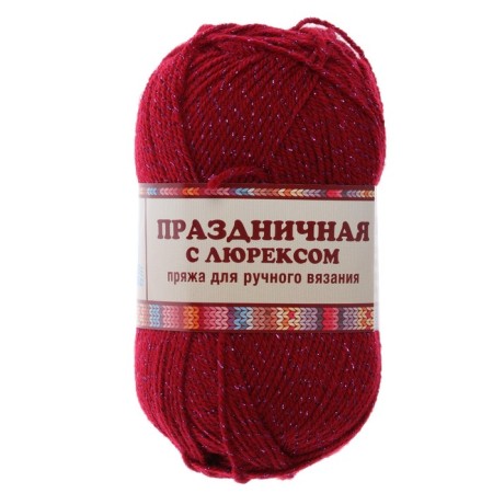 Yarn "Festive" 48% kashmilon (pan), 48% acrylic, 4% metered 160m/50g (091 cherries)-4