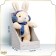 Soft toy "Little Friend", skiing bunny, blue scarf