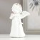 Polystone souvenir "Snowthrough angel-girl in a wick with a rose" MIX 11x8.5x5 cm