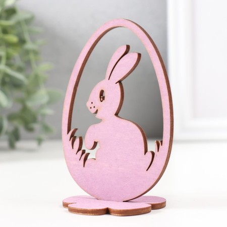 Easter decor "Rabbit" 6.5x4.7x9.3 cm (set 2 parts) purple-2