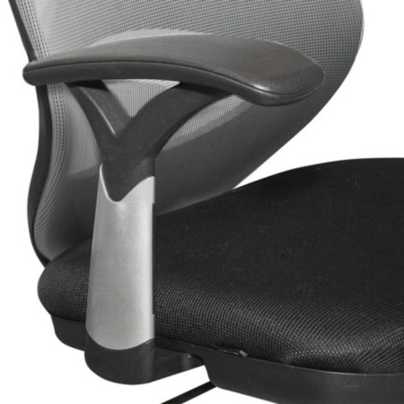 The chair of the operator Brabix Saturn ER-400, with a headrest, combined black/gray-9