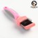 A bilateral flexible packer with straight and bent teeth, 20.5 x 4.5 cm, pink