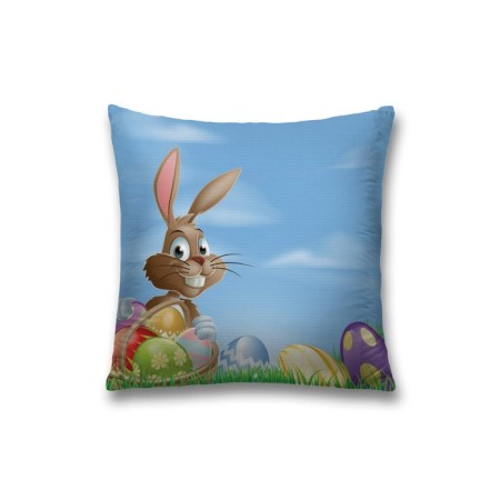 Pillowess decorative “Hare with Easter basket”, on a zipper, size 45x45 cm