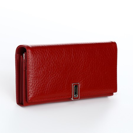 Women's wallet on magnets, burgundy color