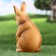 Garden figure "Bunny with a hare" 13x12x25cm