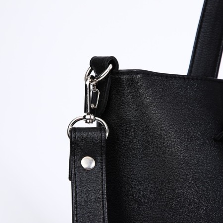 Bag Vita with a zipper, black color-4