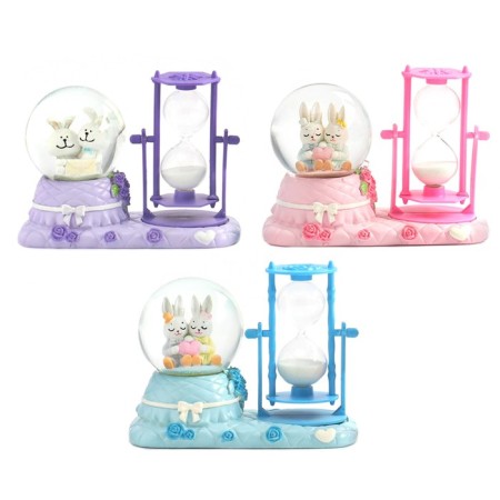 Sanding clock "Bunny", souvenir, with backlight, 17 x 8.6 x 13 cm, mix