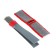 Brush for cleaning hard-to-reach places in the passenger compartment, 18 cm, gray-red