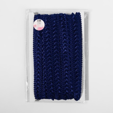 Decorative braid “Samos”, 18 mm, 9.1 ± 0.5 m, dark blue color-2