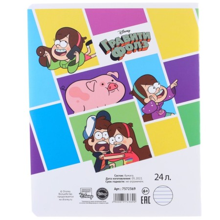 Notebook in a line of 24 sheets, 5 types of mix, cover coated cardboard, gravity farz-9
