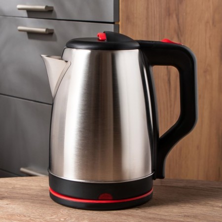 Electric kettle Luazon LSK-1813, metal, 2 l, 1800 watts, silver