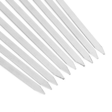A set of skewers - skewers for barbecue 10 pcs, width - 1 cm, 48 cm, metal-1