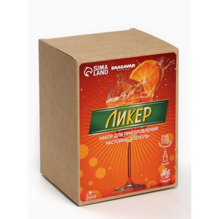 Set for the preparation of tincture "Liker: Aperol", a set of spices, corkscrew-1