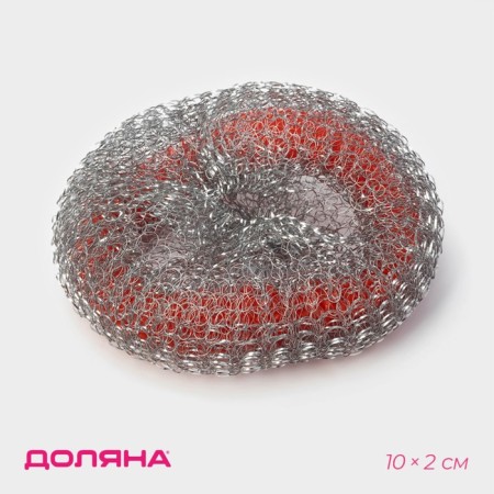 Metal sponge with a plastic ring, wicker, 20 g, mix color