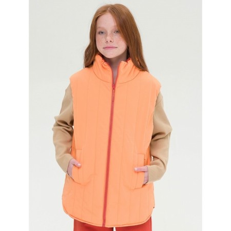 Vest for girls, height 122 cm, orange color-1