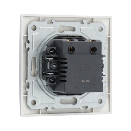 Roset with USB-A + USB-C connectors, 2.1 A, 5V, TOT ELEAGANT, Hidden, Silver-3
