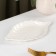 Ceramic "Leaf" dish, 19 × 11 cm, white color