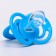 Orthodontic dummy nipple, silicone, from 3 months, “lion”, blue color