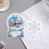 Mini-postcard "New Year's prediction" embossing, house, 11.4x22,1 cm